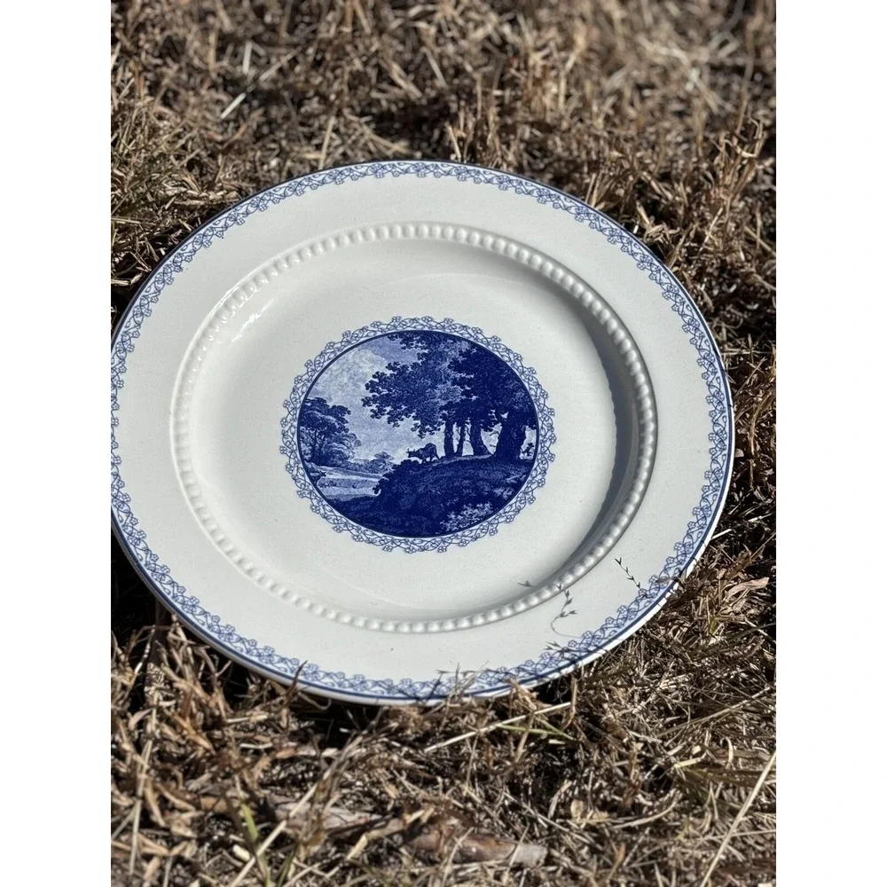 Vintage Royal Cauldon Bristol Ironstone Scenario England Dinner Plate 1652